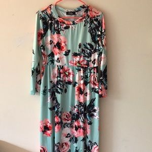 Long Sleeve Floral Maxi Dress